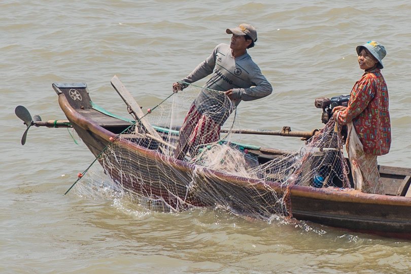 Myanmar, Fischerboot, Rangun River