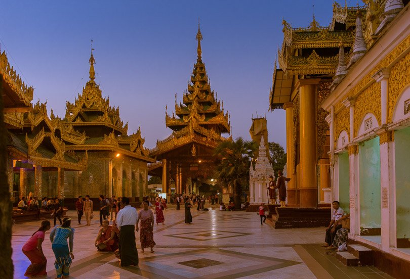 Myanmar, Shwedagon Pagode, Yangon, Rangung