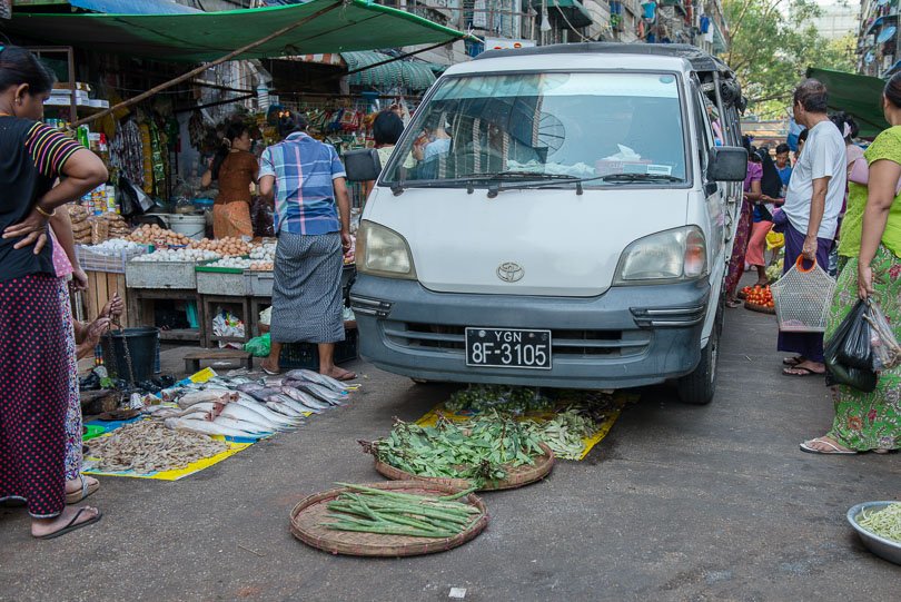 Myanmar, Rangun, Markt, Strassenmarkt