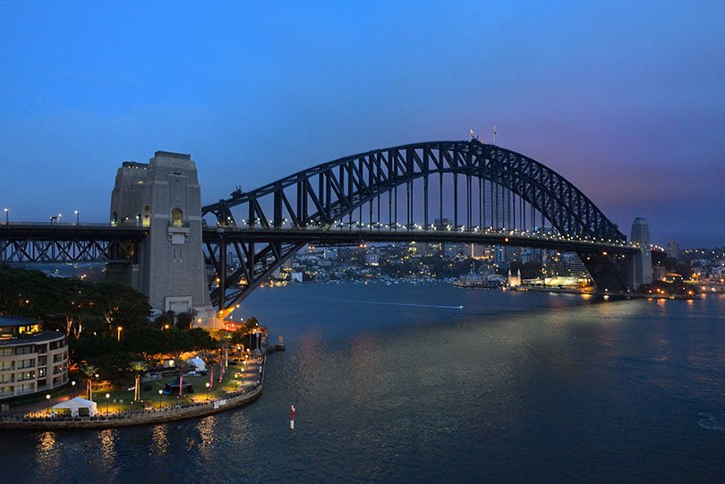 Sydney, Harbour Bridge, Morgenstimmung, Blaue Stunde, Australien