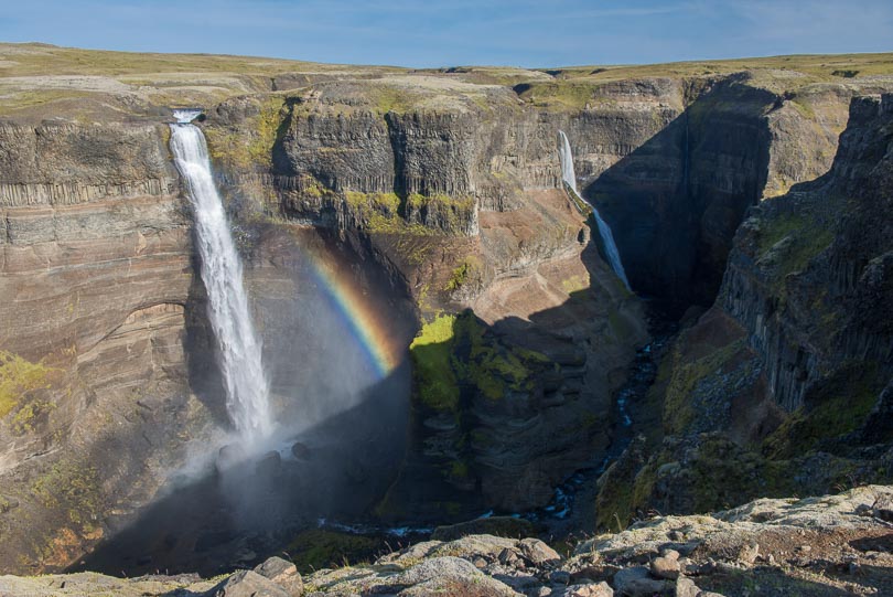 Island, Wasserfall Haifoss, Sehenswuerdigkeiten, Iceland Highlights